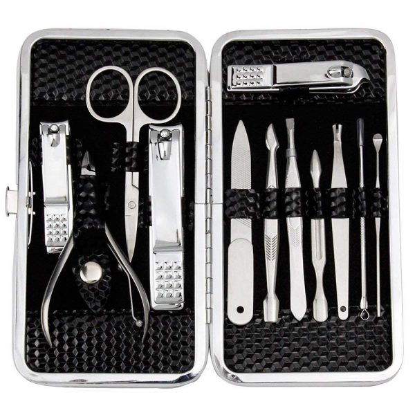 zizzon manicure set 12 in 1 black